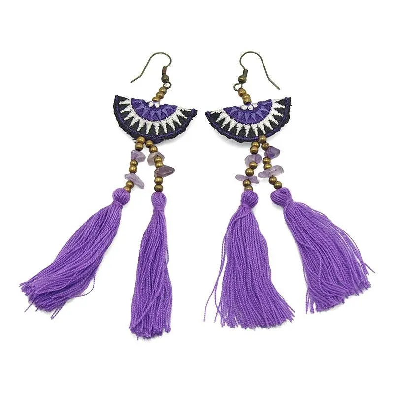 Hilltribe Chrocheted Earrings, AB
