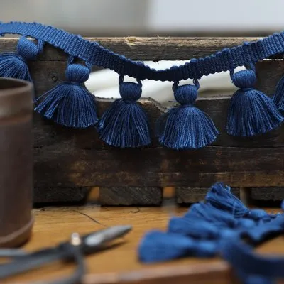 Peacock Blue Tassel Fringe Trimming